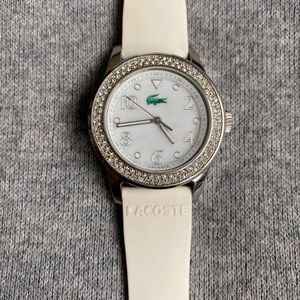 Lacoste Advantage white strap watch